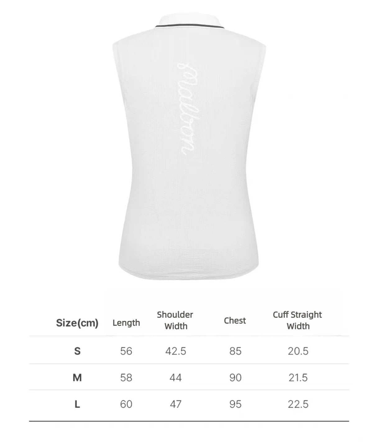 Malbon women's Slim Fit Collared V-Neck Golf Vest in Pink, size chart
