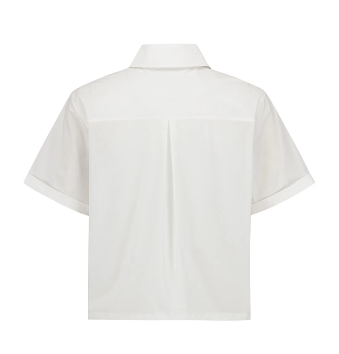 Malbon Golf Women’s Solid Utility Multi-Pocket Short Sleeve Shirt