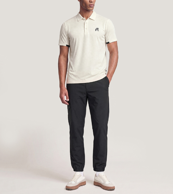 Malbon Golf Men’s Dot Print Casual Athletic Polo Shirt