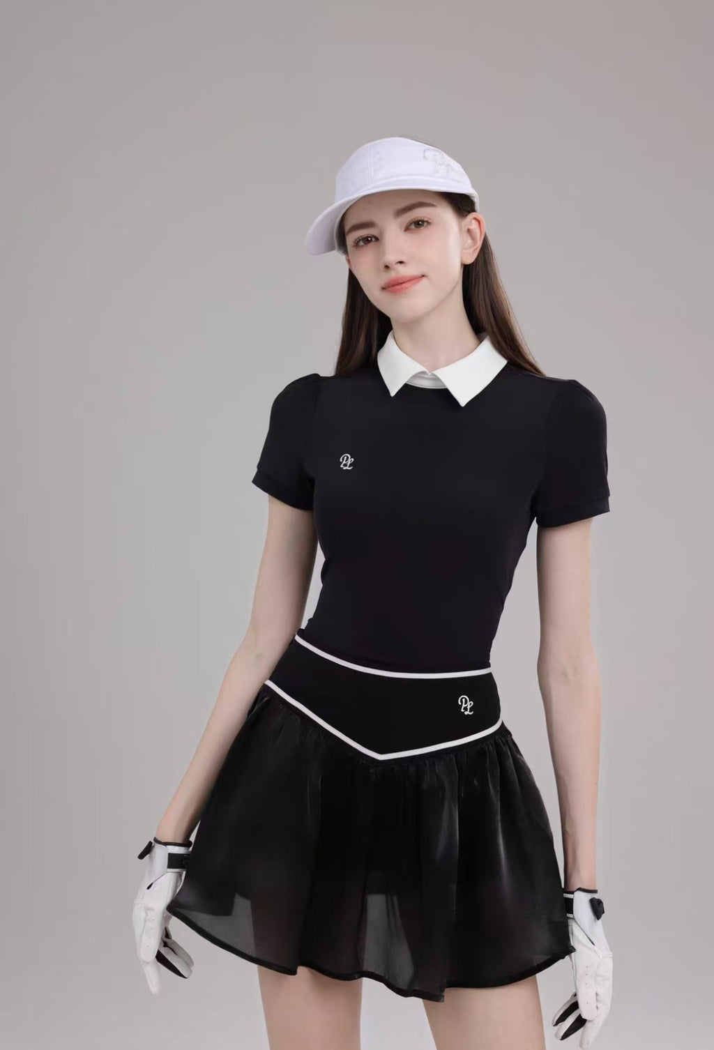 Women’s Breathable Quick-Dry Golf Tennis Shirt Skirt Set