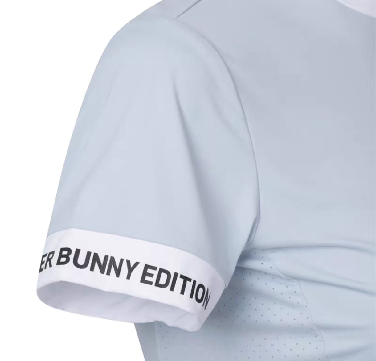 Women’s Summer Slim Stand Collar Golf Shirt in Blue - product view