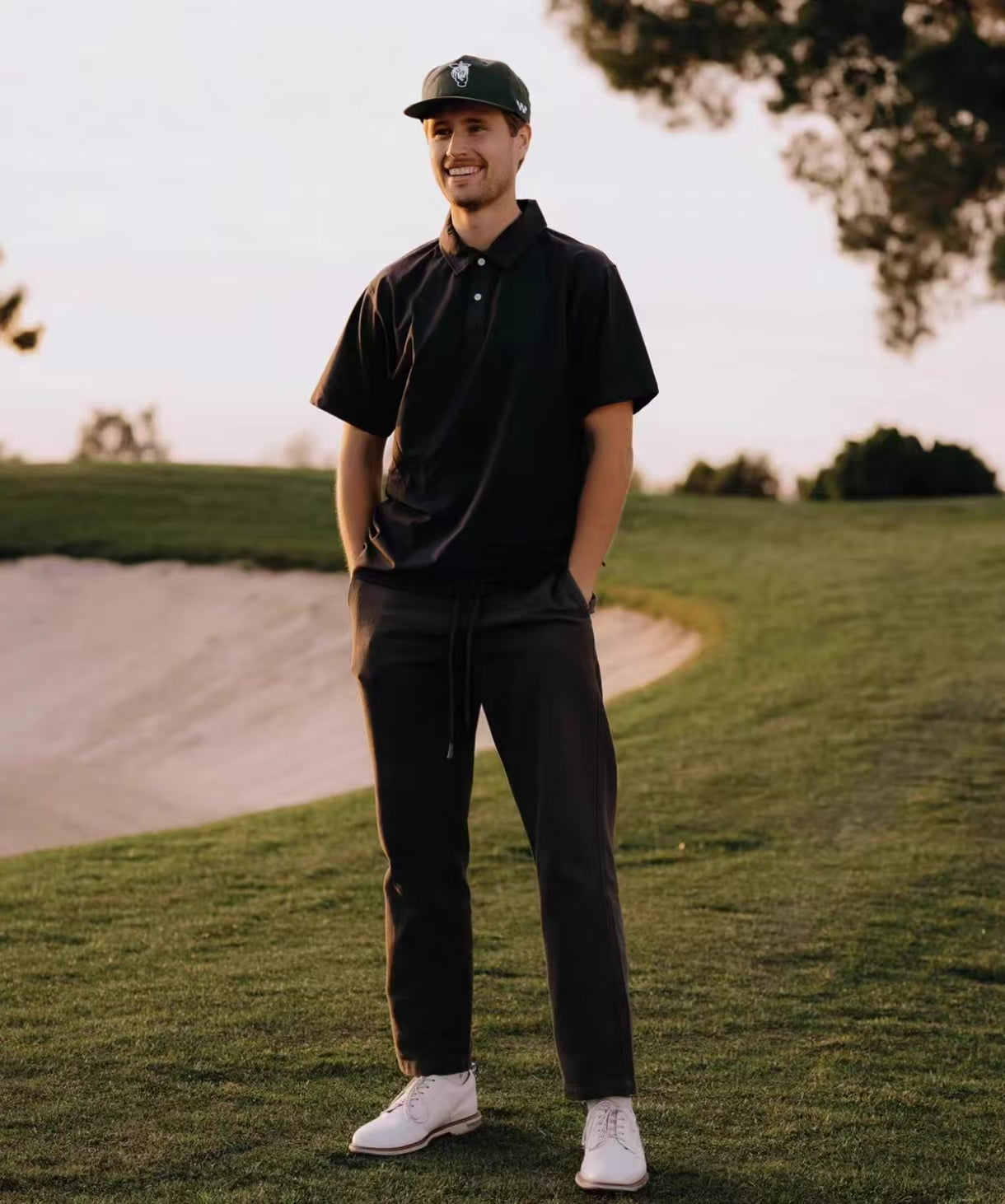 Devereux men’s Black full-length model view