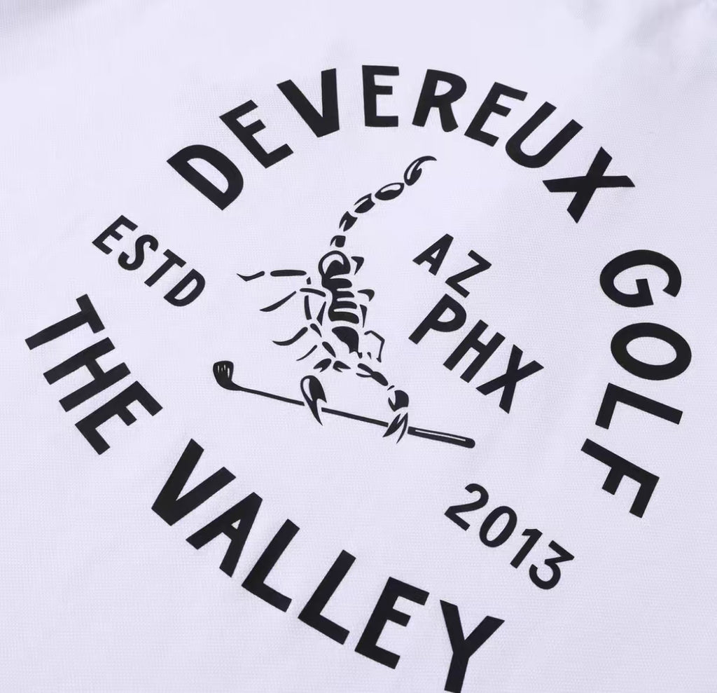 Devereux Golf Loose Scorpion Cotton Heavyweight Piqué Long Sleeve Polo Shirt