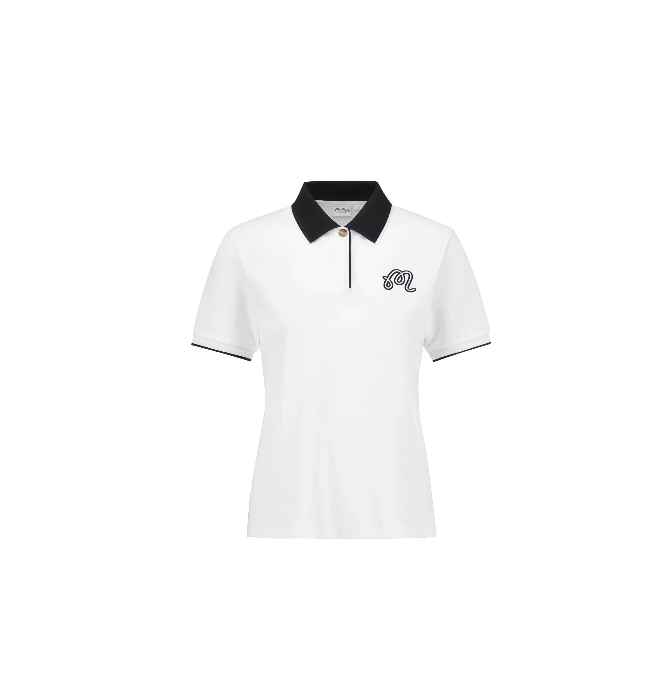 Malbon women's colour-block embroidered golf polo in White - image 24