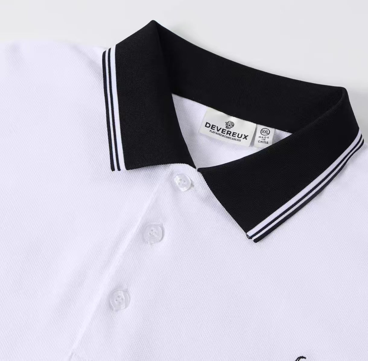 Devereux Golf Loose Scorpion Cotton Heavyweight Piqué Long Sleeve Polo Shirt