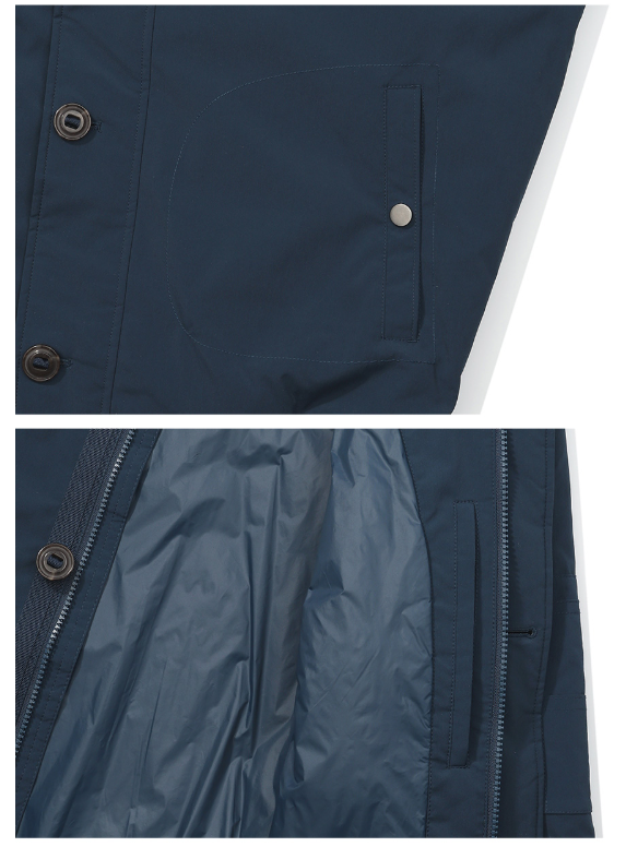 Malbon women Navy Blue women’s windproof golf jacket fabric detail
