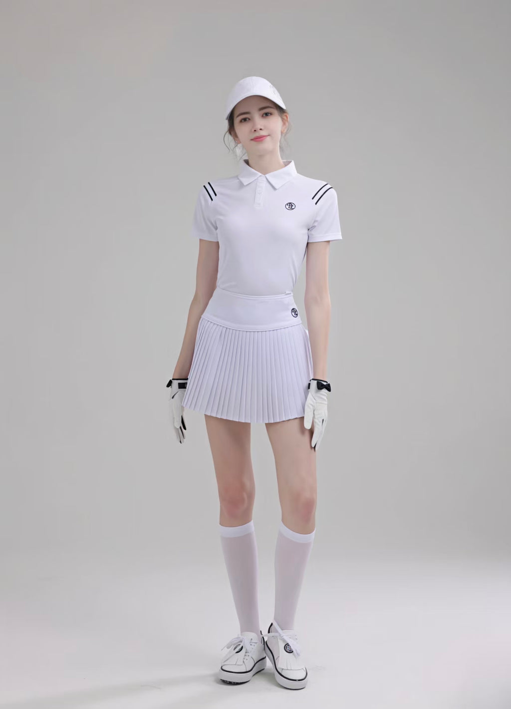 Women’s Quick-Dry Stretch Golf Tennis Shirt Skirt Set