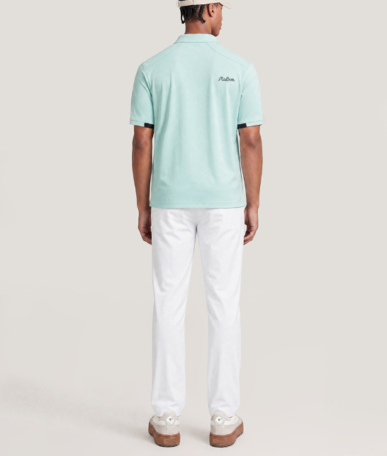 Malbon Golf Men’s Dot Print Casual Athletic Polo Shirt