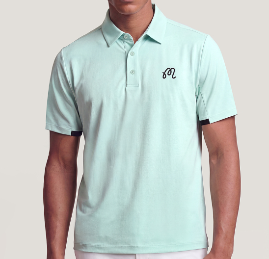 Malbon Golf Men’s Dot Print Casual Athletic Polo Shirt