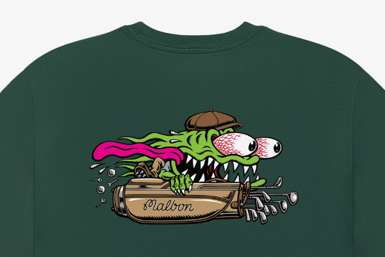Malbon Golf Santa Cruz Bermuda Slit Crewneck T-Shirt