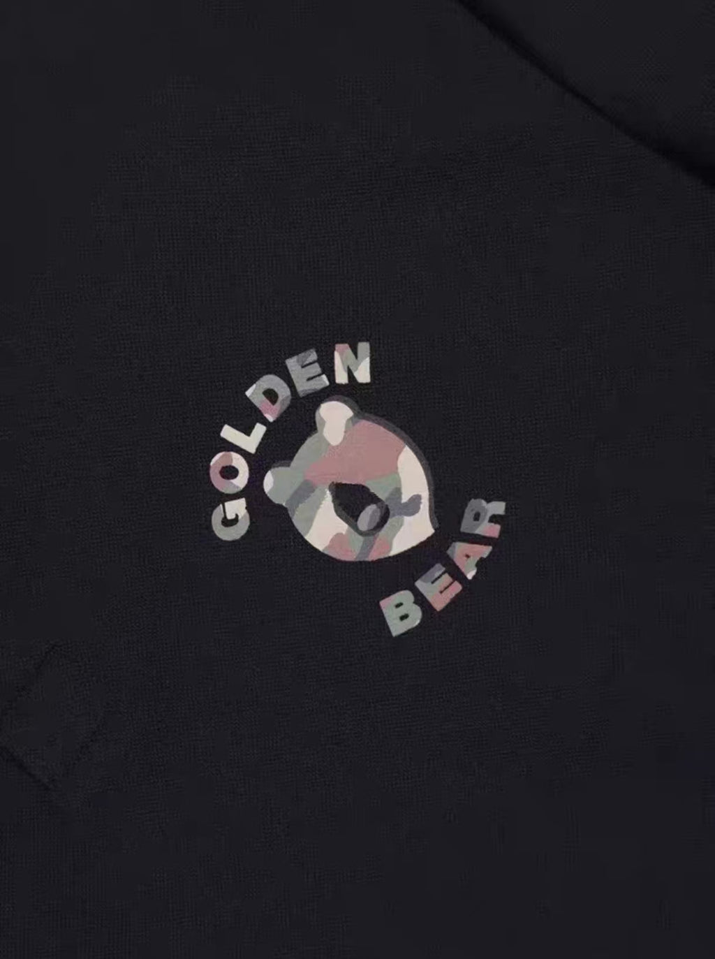 Golden Bear Black golf polo chest detail