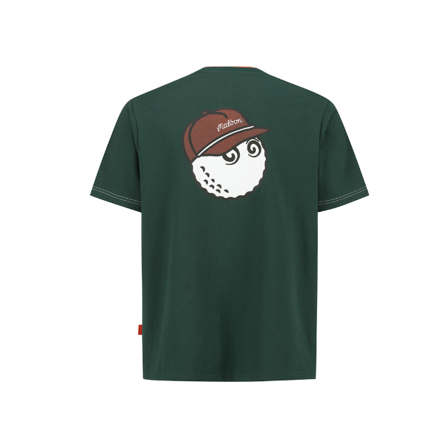 Malbon Golf Men’s Green Barrel Stitch Graphic T-Shirt