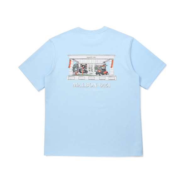 Malbon Golf Dosan 645-1 Graphic Heavyweight Crewneck T-Shirt