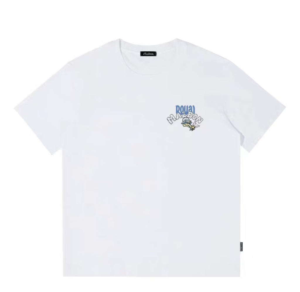 Malbon Golf Unisex Dragon Graphic Heavyweight Crewneck T-Shirt