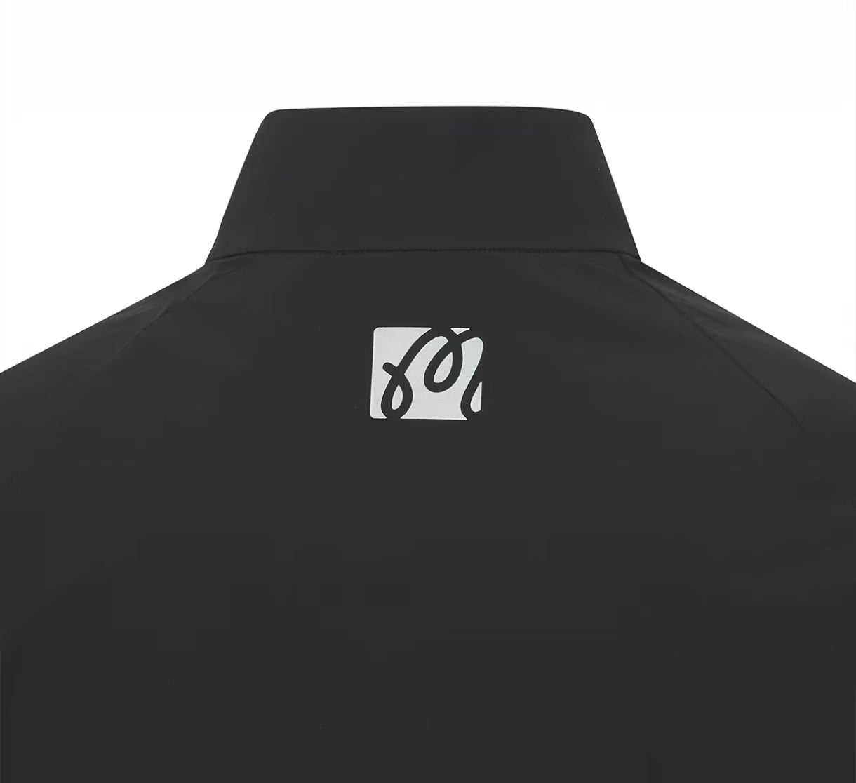 Malbon men Black short-sleeve half-zip golf jacket logo detail