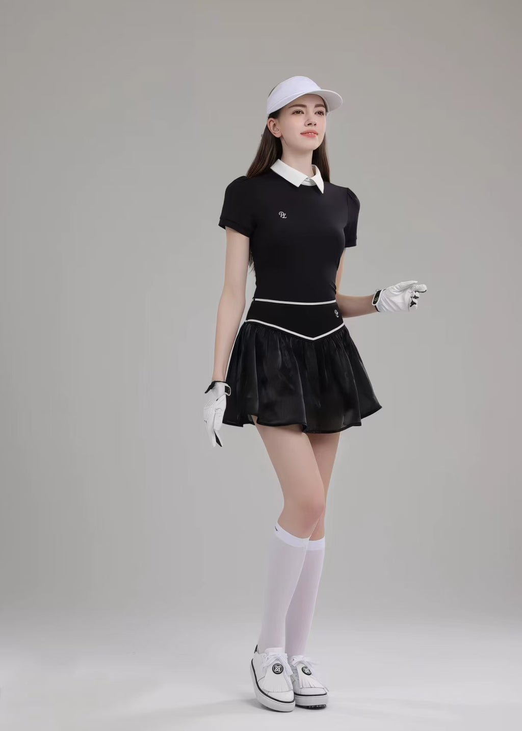 Women’s Breathable Quick-Dry Golf Tennis Shirt Skirt Set