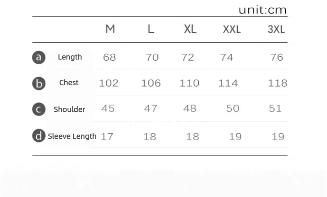 Golden Bear Black golf polo size chart