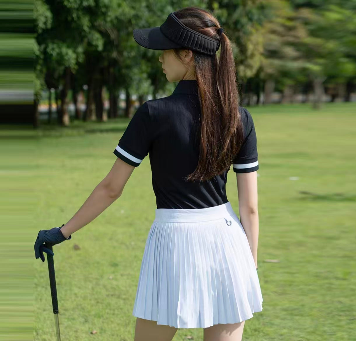 Women’s Quick-Dry Stretch Golf Tennis Pleated Skirt Set - product view