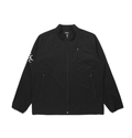 Malbon men's black stand collar windproof golf jacket front view