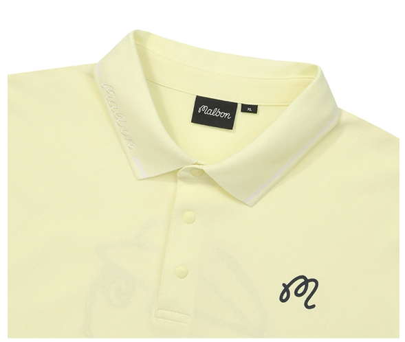 Malbon Golf Men’s Signature Color Casual Athletic Polo Shirt