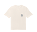 Malbon men's Vesta crewneck golf T-shirt in Cream, front view