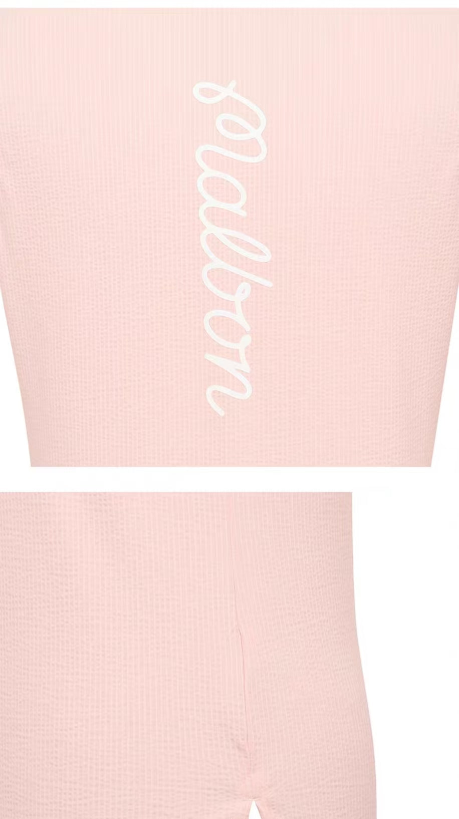 Malbon women's Slim Fit Collared V-Neck Golf Vest in Pink, trim detail