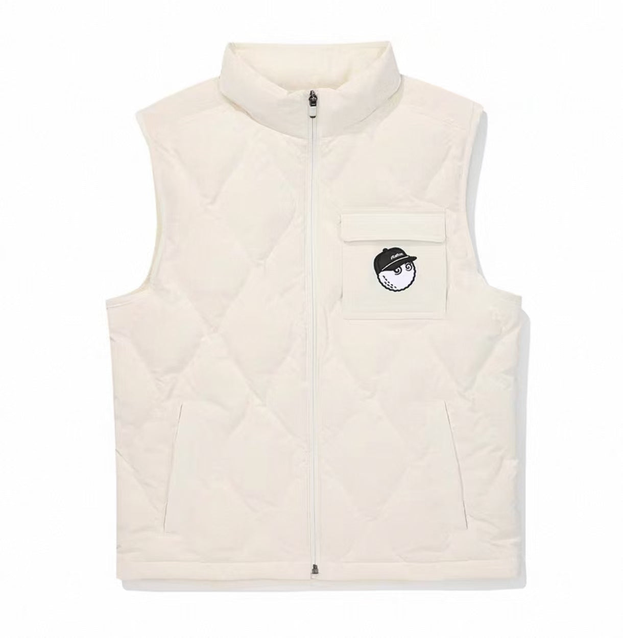 Malbon Golf Men’s Lettering Logo Insulated Polo Collar Vest
