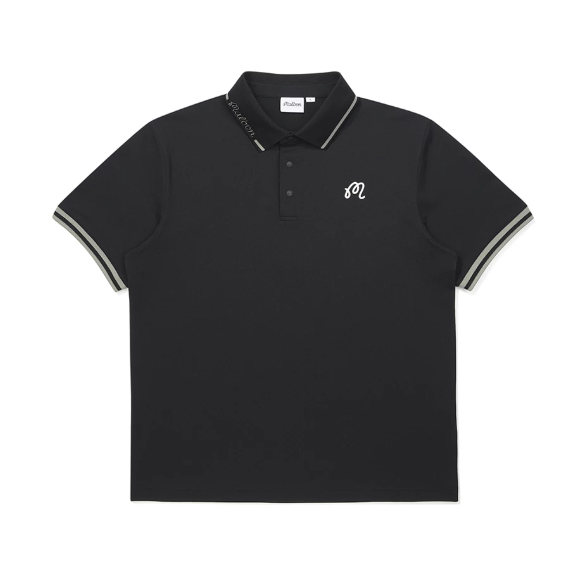 Malbon Golf Men’s Signature Color Casual Athletic Polo Shirt