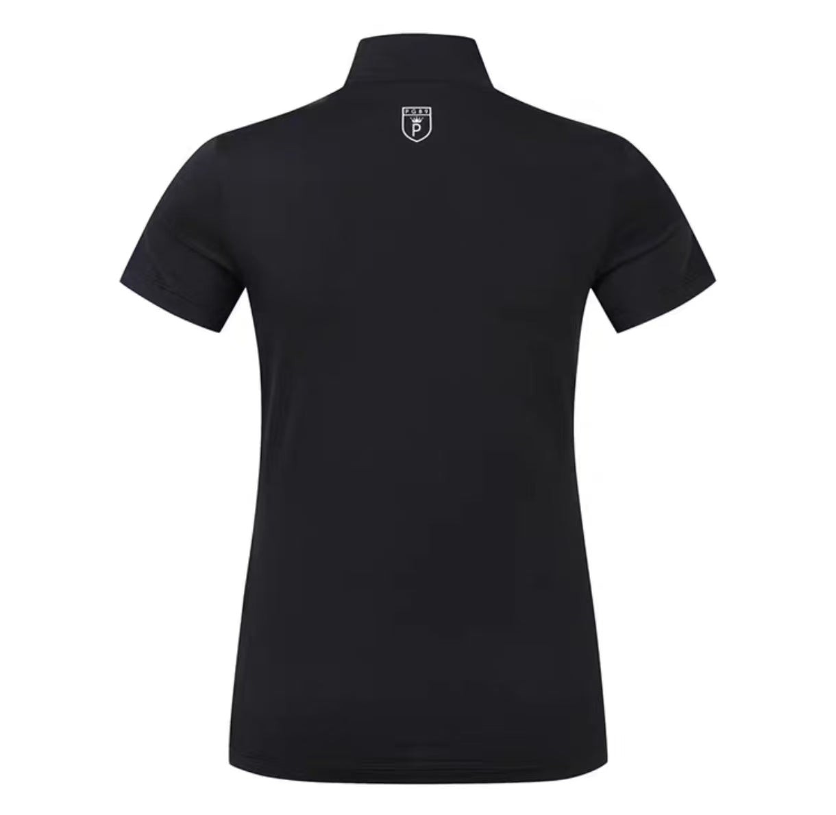 Women’s Summer Breathable Quick-Dry Sun Protection Slim Golf Shirt in Black - product view