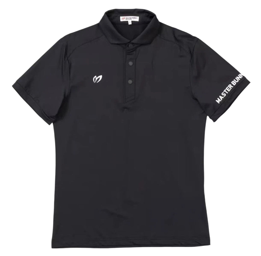 Men’s Summer Breathable  Quick-Dry Stretch Golf Shirt in Black - product view