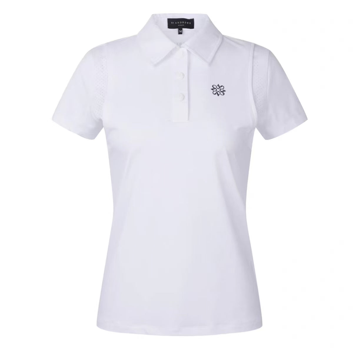 Women’s Summer Breathable Quick-Dry Versatile Golf Shirt in White - product view