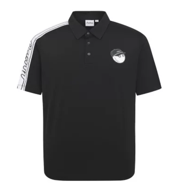 Malbon men's Breathable Casual Athletic Golf Polo in White, fit detail