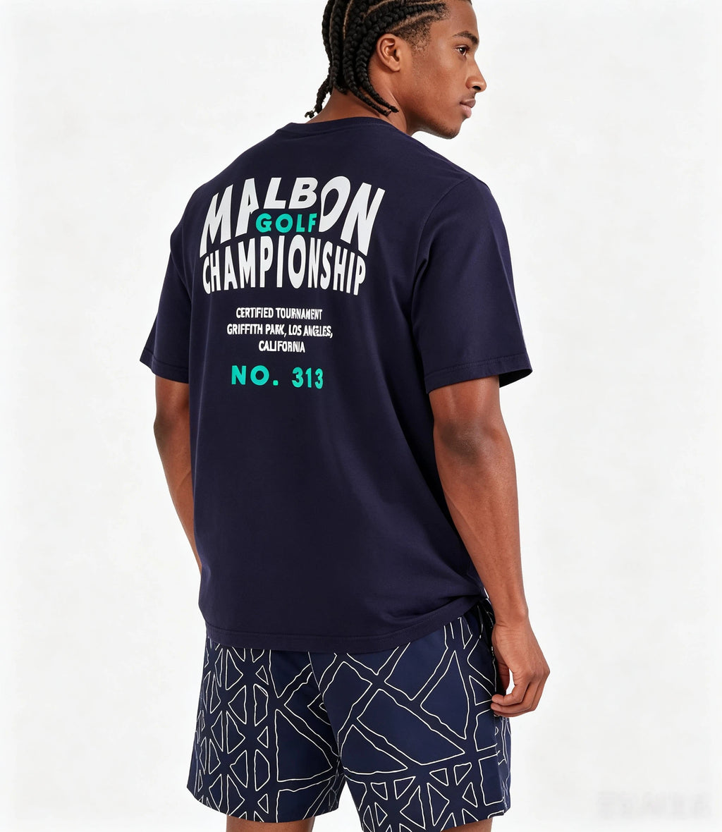 Malbon Golf Unisex Crewneck Training Casual Athletic T-Shirt