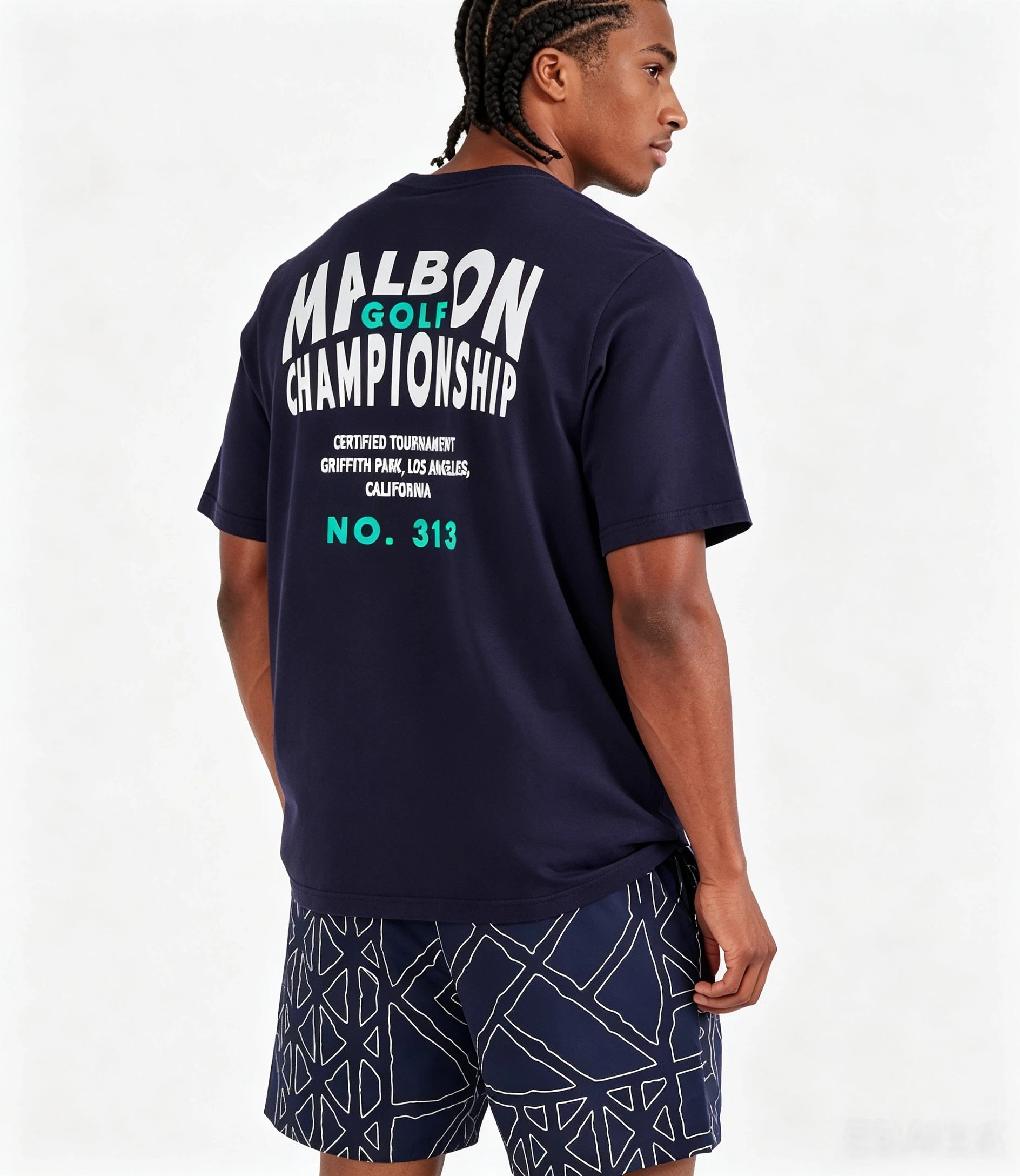 Malbon Golf Unisex Crewneck Training Casual Athletic T-Shirt