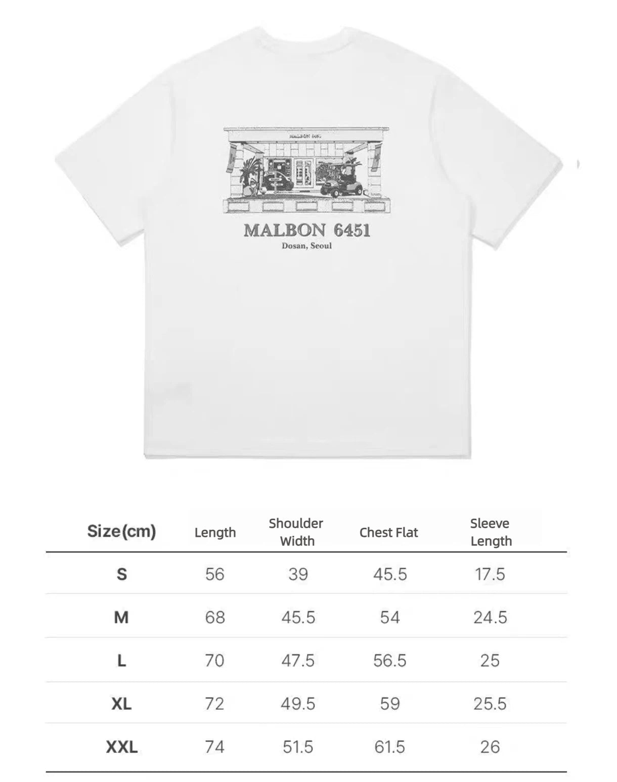 Malbon Golf Dosan 645-1 Graphic Heavyweight Crewneck T-Shirt