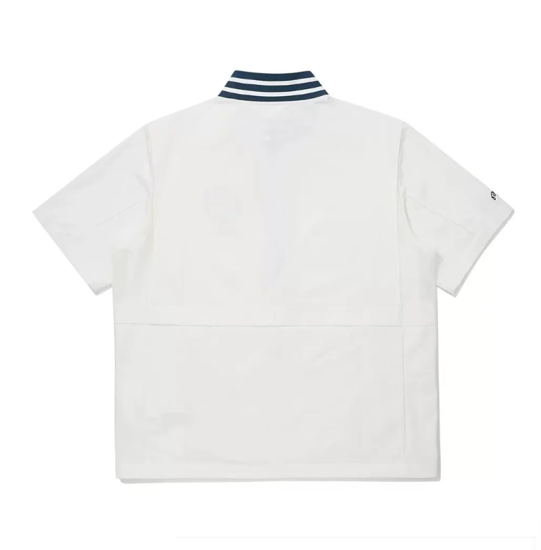 Malbon men White lightweight golf T-shirt back view