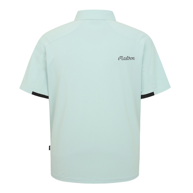 Malbon Golf Men’s Dot Print Casual Athletic Polo Shirt