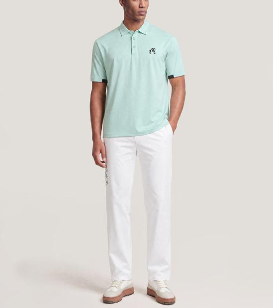 Malbon Golf Men’s Dot Print Casual Athletic Polo Shirt