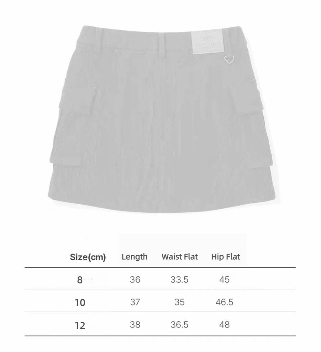 Malbon Golf Women’s Corduroy Cargo A-Line Skort