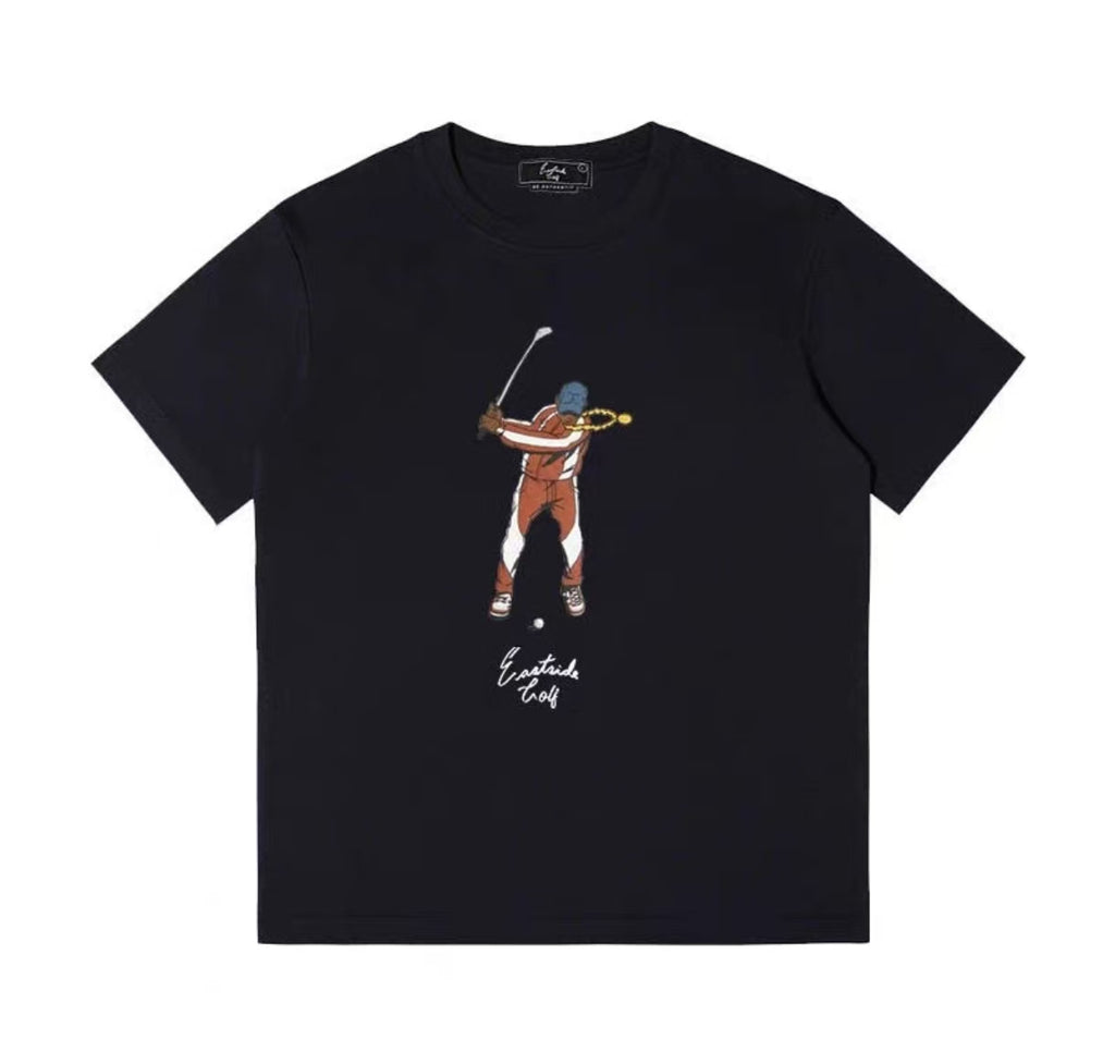 Eastside Golf Black athletic T-shirt front view