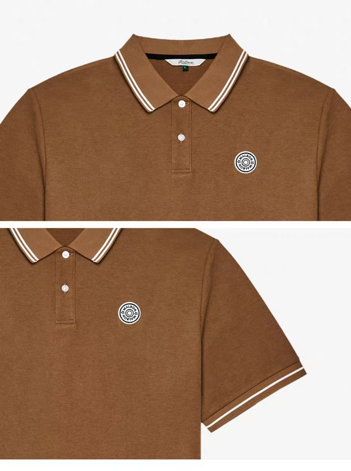 Malbon Golf Men’s Moisture-Wicking Athletic Polo Shirt
