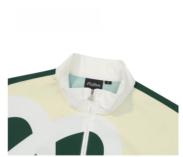 Malbon women's windproof golf jacket collar detail