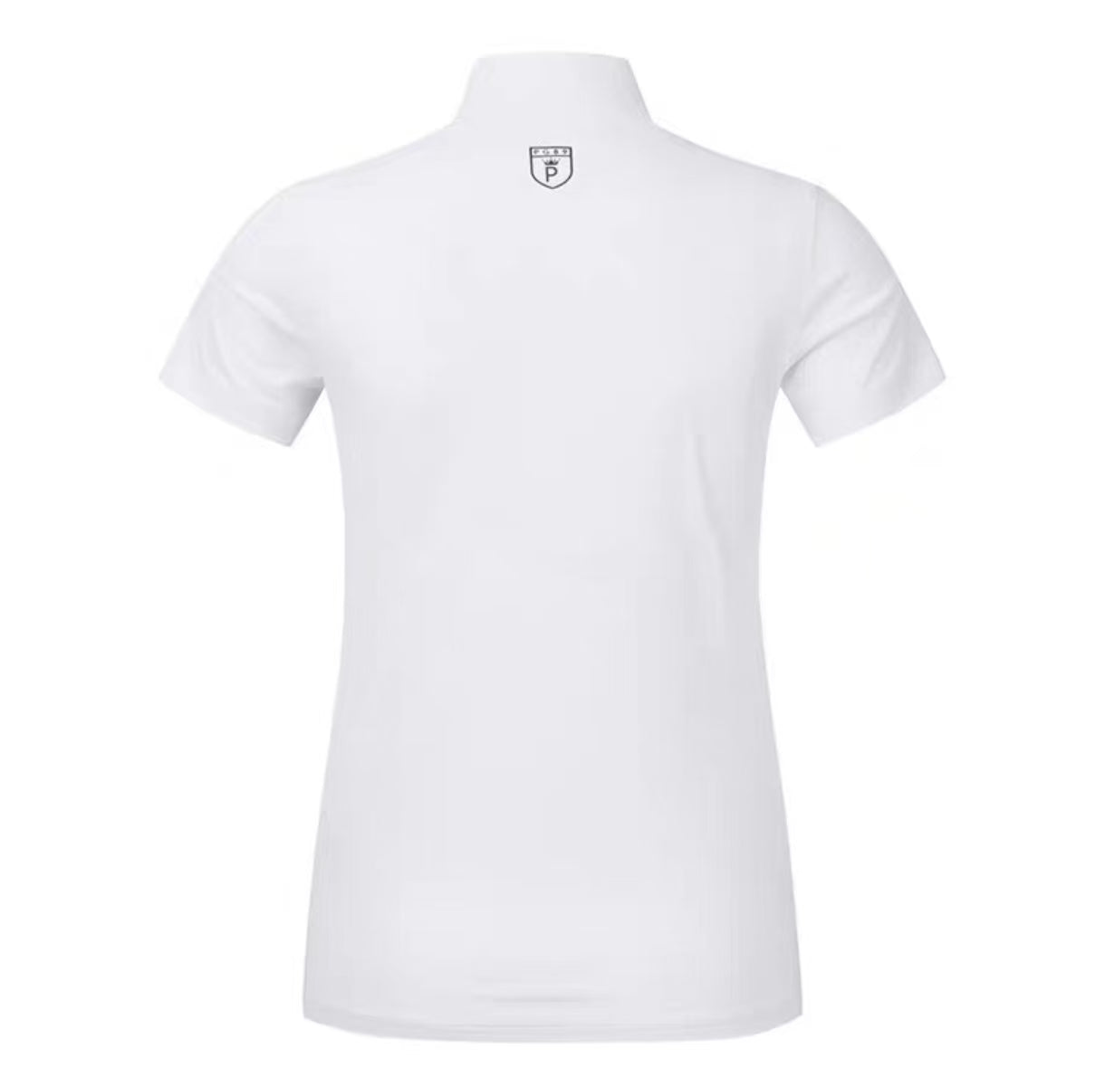Women’s Summer Breathable Quick-Dry Sun Protection Slim Golf Shirt in White - product view