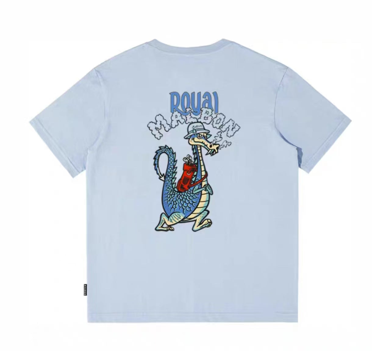Malbon Golf Unisex Dragon Graphic Heavyweight Crewneck T-Shirt