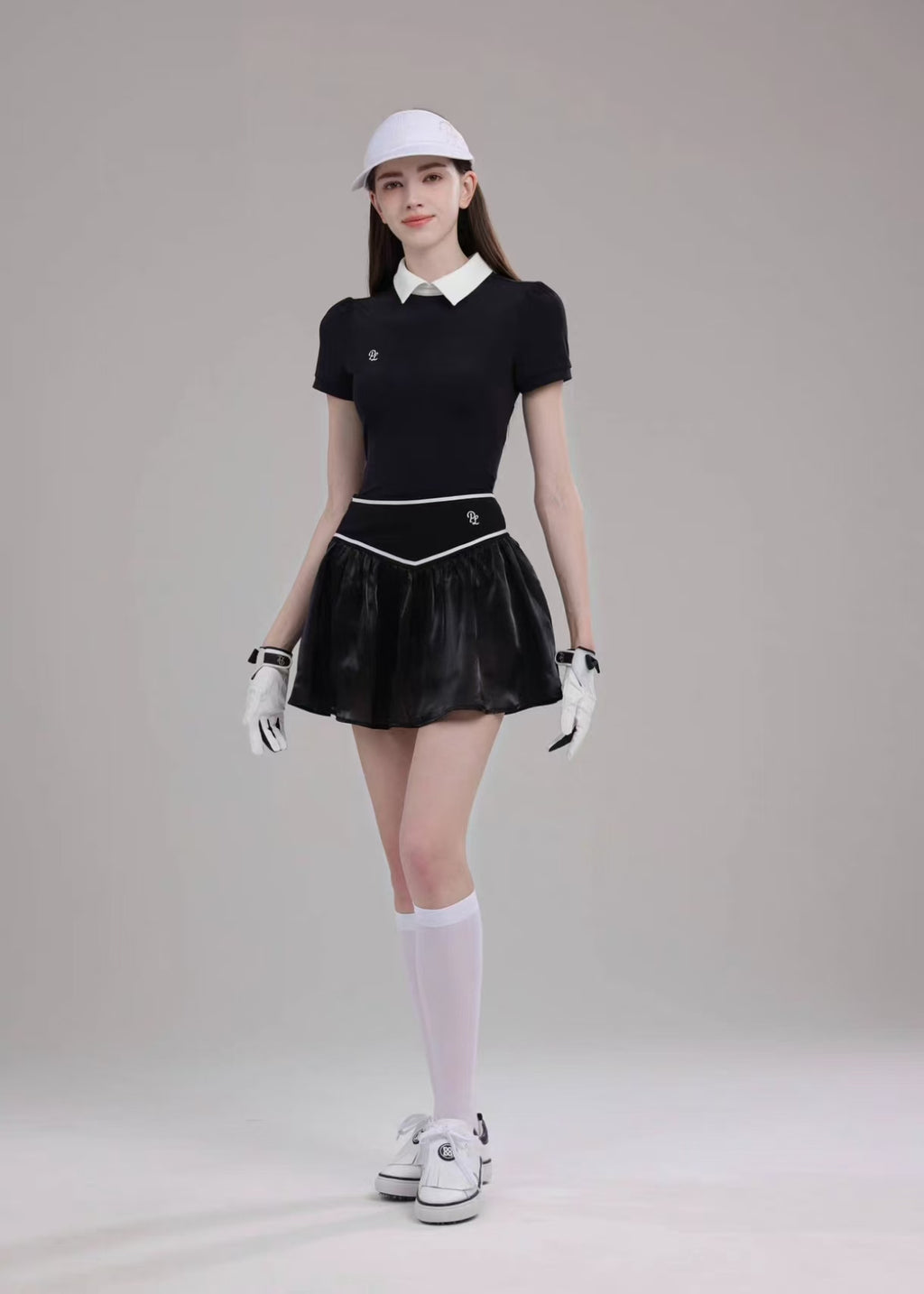 Women’s Breathable Quick-Dry Golf Tennis Shirt Skirt Set
