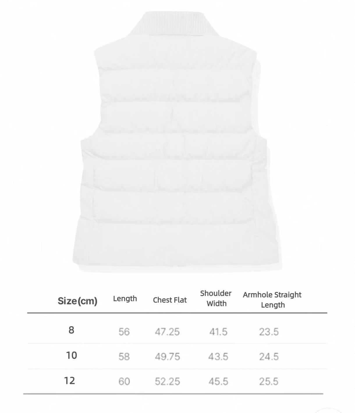 Malbon Golf Women’s Knit Collar Insulated Down Vest yellow size chart