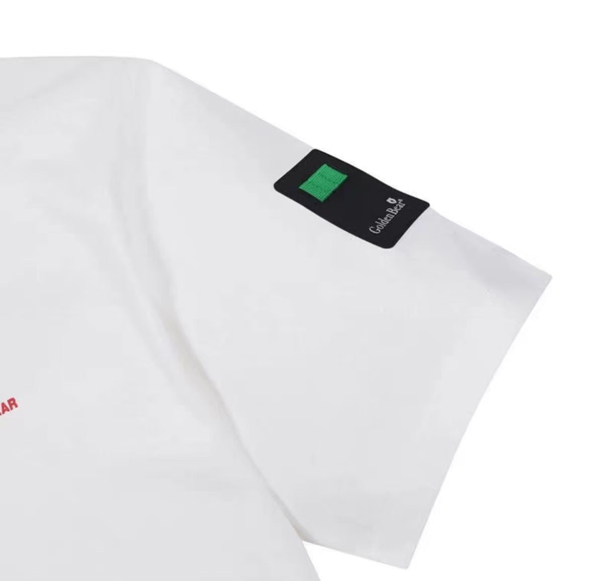 Golden Bear White golf T-shirt sleeve detail