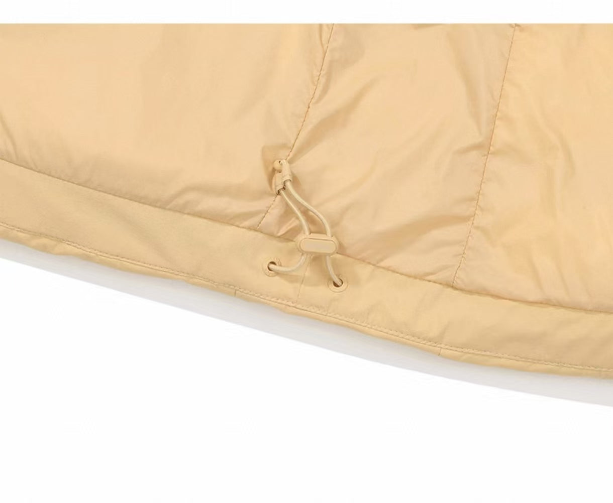 Malbon Golf Women’s Knit Collar Insulated Down Vest yellow hem detail