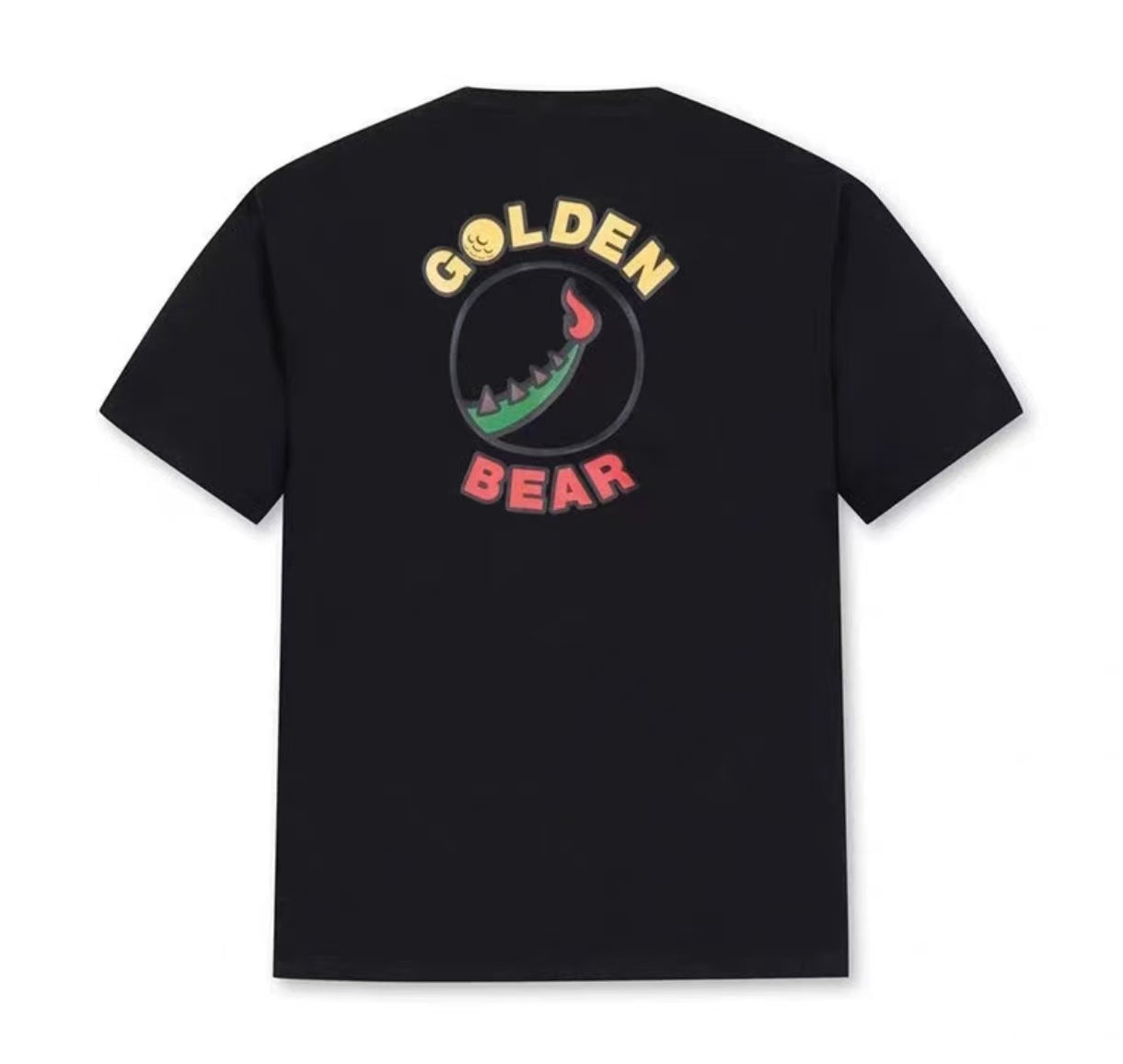 Golden Bear Black cotton graphic golf T-shirt rear view
