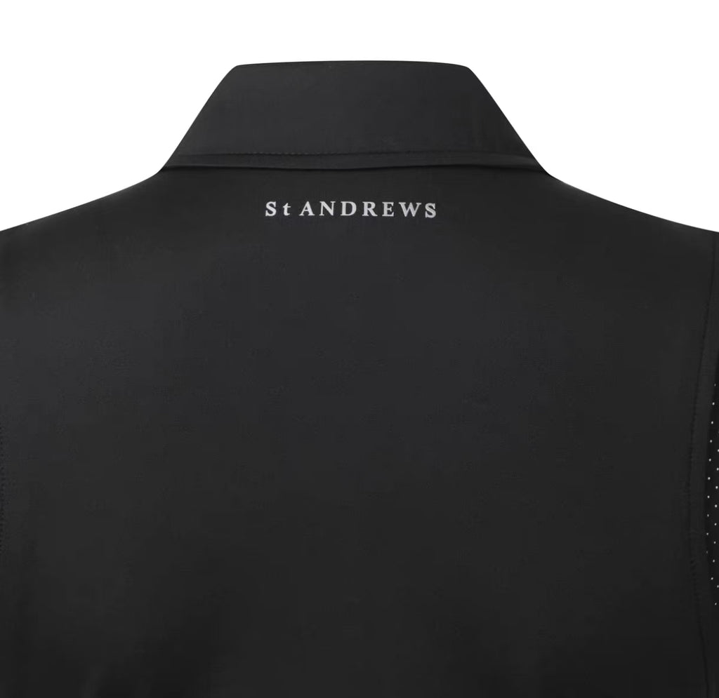 Women’s Summer Breathable Quick-Dry Versatile Golf Shirt in Black - product view